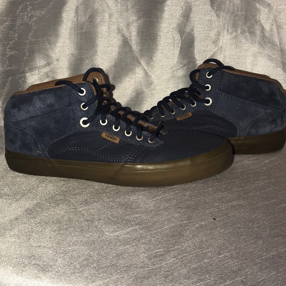 Vans navy blue mid tops size 8 - Picture 4 of 5